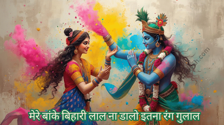 mere banke bihari laal na dalo itna rang gulal
