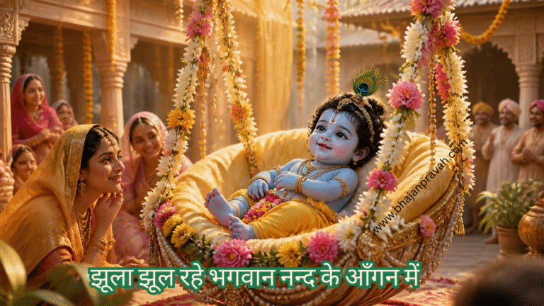 झूला झूल रहे भगवान नन्द के आँगन में
