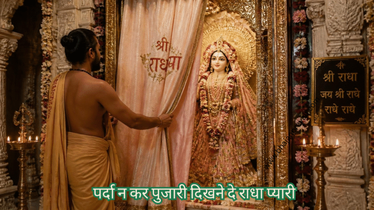 पर्दा ना कर पुजारी दिखने दे राधा प्यारी
