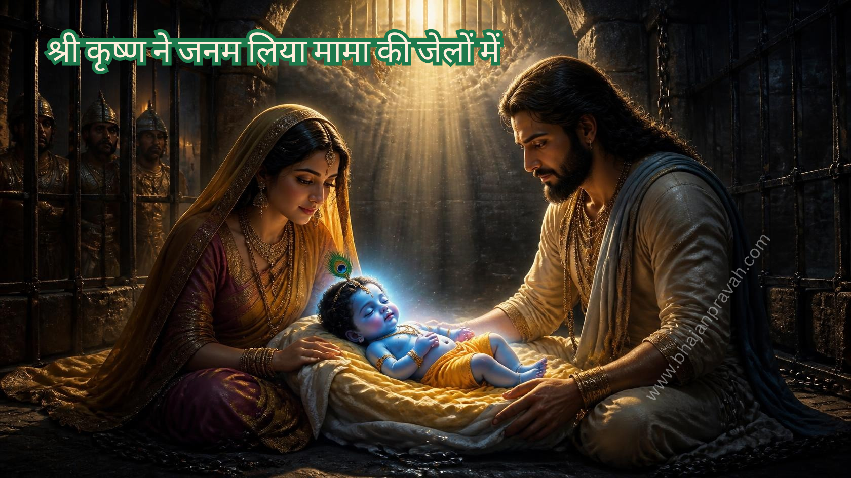 श्री कृष्ण ने जनम लिया मामा की जेलों में