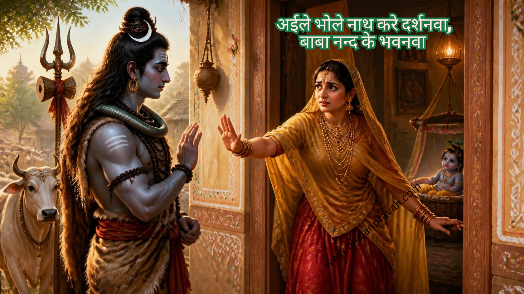 अईले भोले नाथ करे दर्शनवा, बाबा नन्द के भवनवा