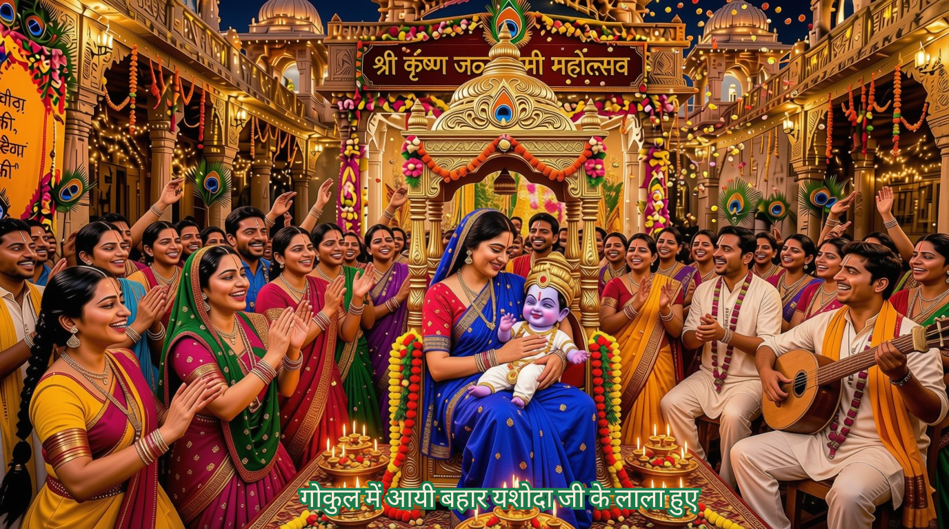 गोकुल में आयी बहार यशोदा जी के लाला हुए