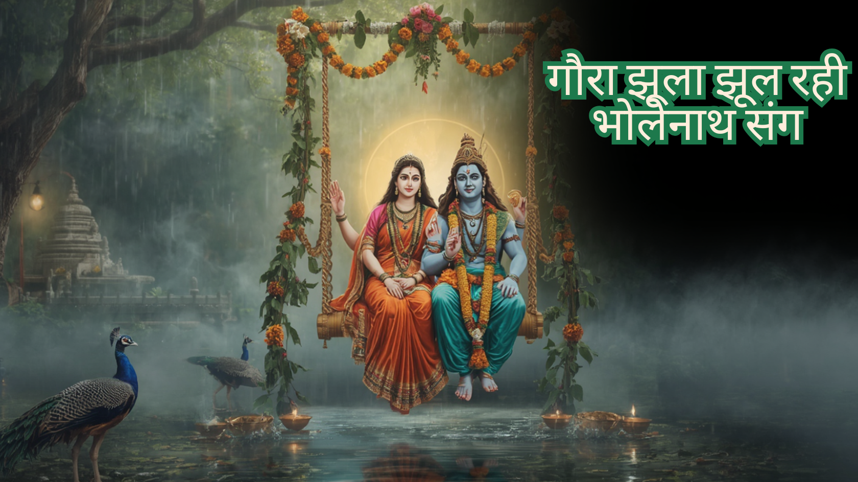 गौरा झूला झूल रही भोलेनाथ संग