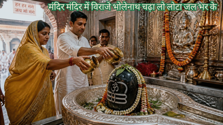 मंदिर मंदिर में विराजे भोलेनाथ चढ़ा लो लोटा जल भर के