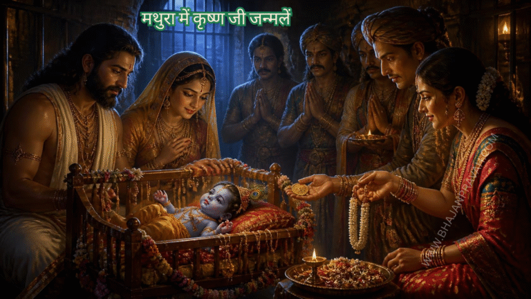 मथुरा में कृष्ण जी जन्मलें