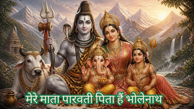 मेरे माता पारवती पिता हैं भोलेनाथ