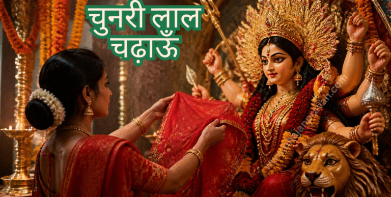 चुनरी लाल चढ़ाऊँ