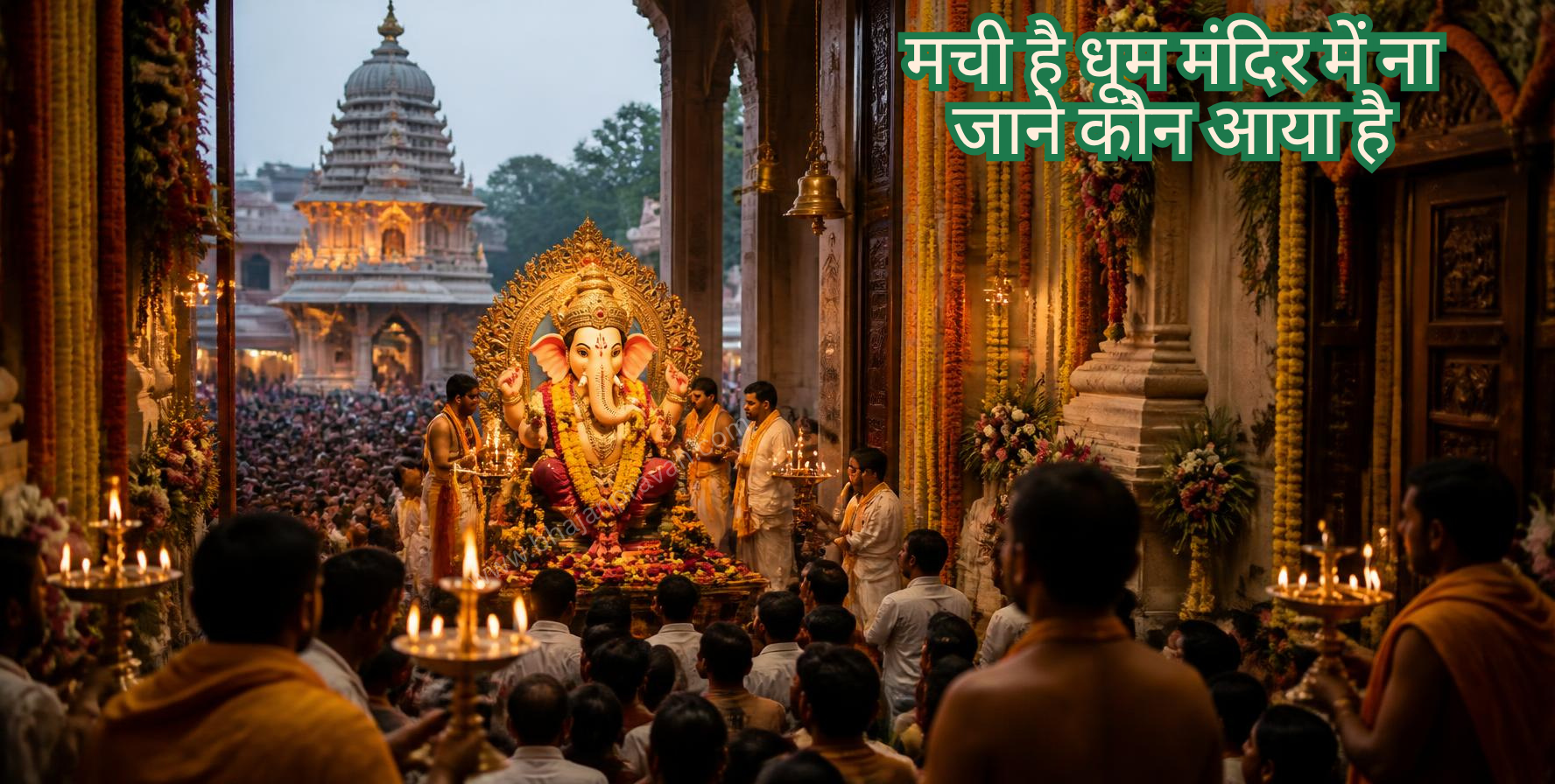 मची है धूम मंदिर में ना जाने कौन आया है