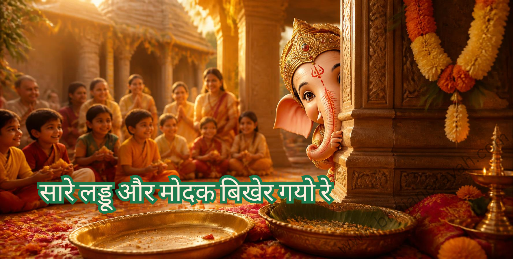 सारे लड्डू और मोदक बिखेर गयो रे