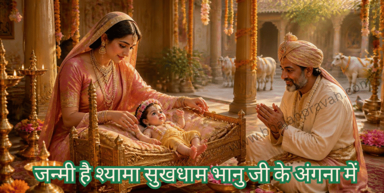 जन्मी है श्यामा सुखधाम भानु जी के अंगना में