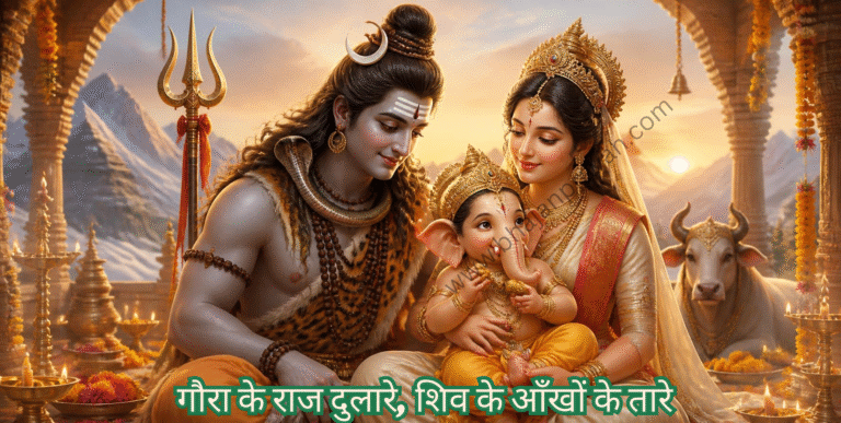 गौरा के राज दुलारे, शिव के आँखों के तारे