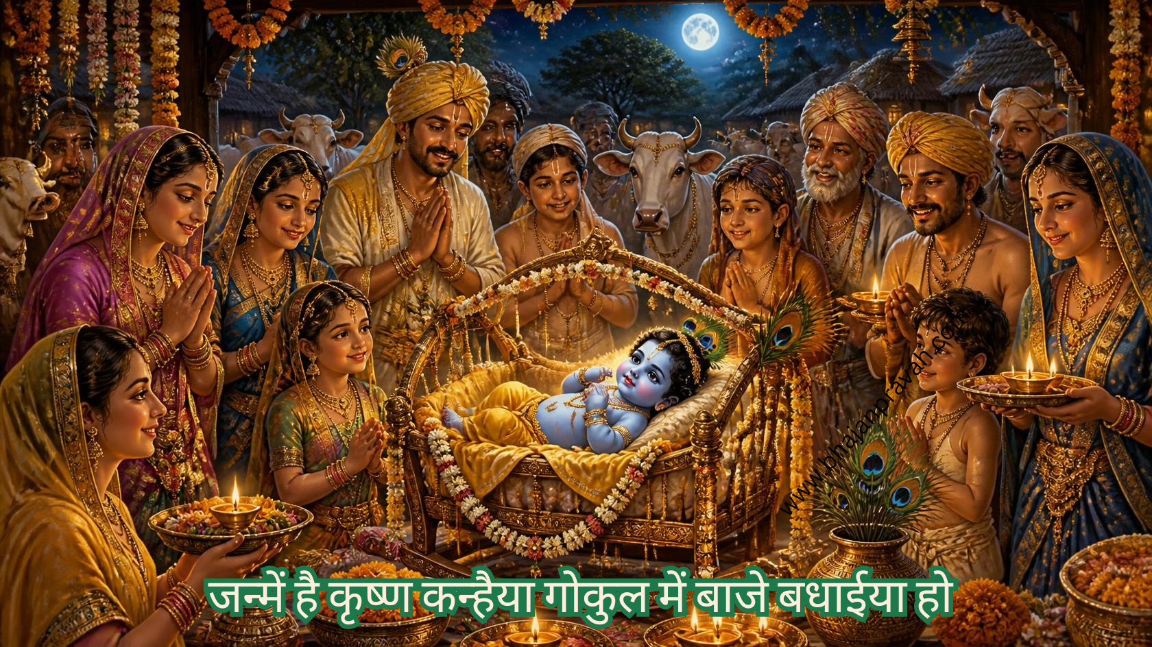 जन्में है कृष्ण कन्हैया गोकुल में बाजे बधाईया हो