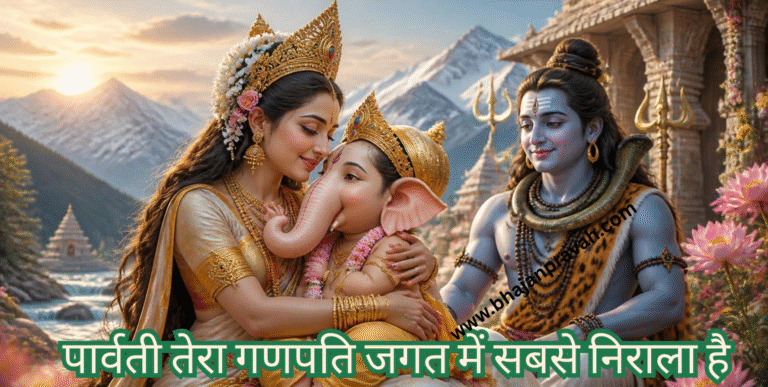 पार्वती तेरा गणपति जगत में सबसे निराला है