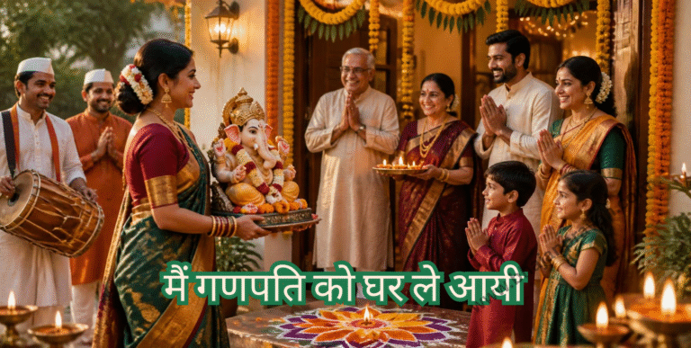 मैं गणपति को घर ले आयी