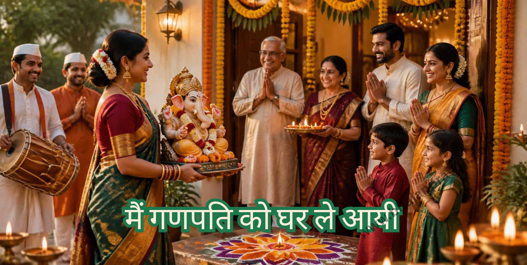 मैं गणपति को घर ले आयी